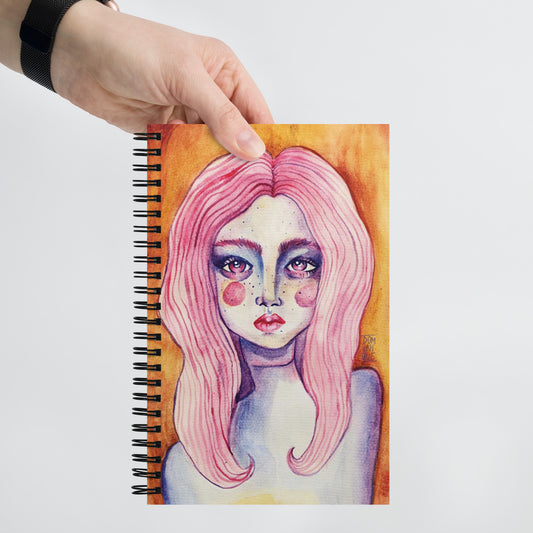 Watercolour Portrait Spiral notebook